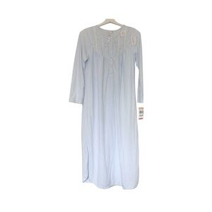 NWT Miss Elaine Cuddleknit Long Sleeve Sleep Dress Nightgown Size Small